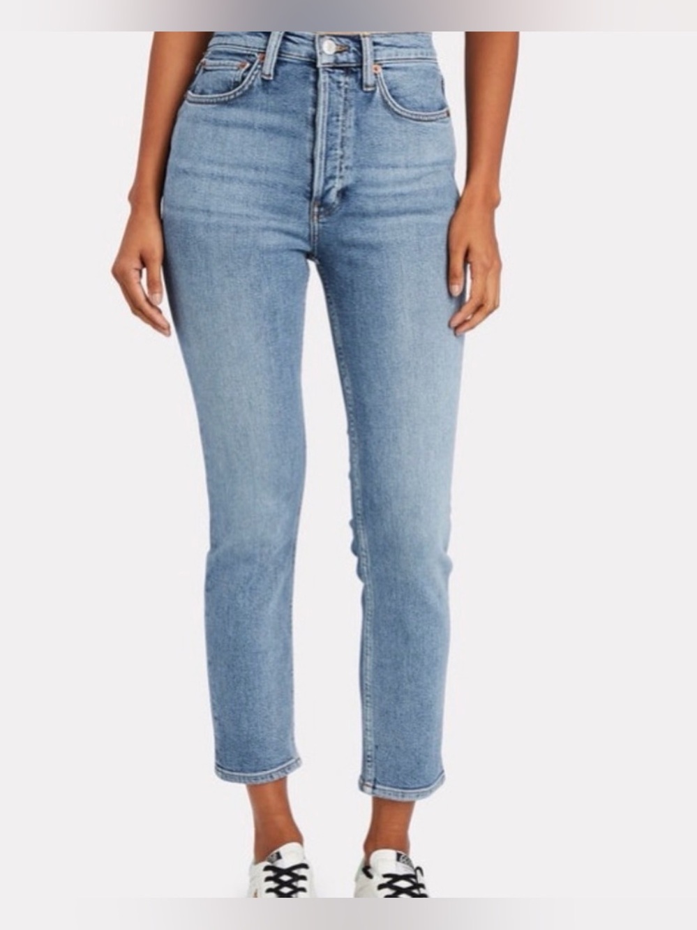 RE/DONE 90’s High-Rise Ankle Crop Light Blue Jeans Size 27 - Gently Worn!